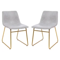 Emma And Oliver 18 Inch Indoor Dining Table Chairs, LeatherSoft Upholstery-Set Of 2 -Emma And Oliver GUEST 1f56840e c0b5 4b15 b99c 22711da9d75c