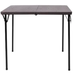 Emma And Oliver 2.83-Foot Square Bi-Fold Plastic Folding Table With Carrying Handle -Emma And Oliver GUEST 1f64b851 e180 4743 ab13 04e04dd12a54