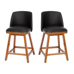 Emma And Oliver Upholstered Mid-Back Stools With Nailhead Accent Trim & Wood Frames 25 Emma And Oliver Upholstered Mid-Back Stools With Nailhead Accent Trim & Wood Frames -Emma And Oliver GUEST 1f923090 6e07 4fc9 9414 b0546e4c61b6