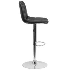 Emma And Oliver 2 Pack Contemporary Black Vinyl Adjustable Barstool With Embellished Stitch Design -Emma And Oliver GUEST 2124c12c 631c 490f ba86 1256cffdba18