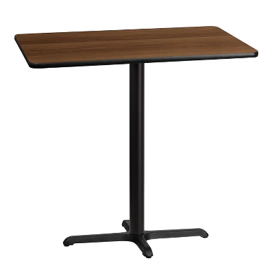 Emma And Oliver 30"x42" Rectangular Laminate Bar Table With 23.5"x29.5" Base 2 Emma And Oliver 30"x42" Rectangular Laminate Bar Table With 23.5"x29.5" Base - Image 2
