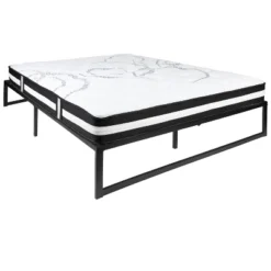 Emma And Oliver 14" Platform Bed Frame & 12" Mattress In A Box - No Box Spring Required -Emma And Oliver GUEST 22b0c319 d879 44b2 92d3 b4049bf22278