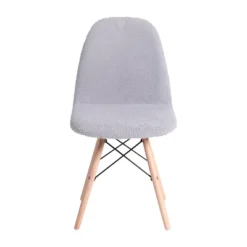 Emma And Oliver Dorset Series Faux Shearling Accent Chair With Beechwood Legs For Living Room, Bedroom, Dorm And More -Emma And Oliver GUEST 22ecfe89 f698 4cc3 9885 3b0db3c3bfc9