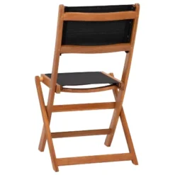 Emma And Oliver Set Of Two Weather Resistant All Natural Acacia Wood Folding Bistro Chairs With Textilene Mesh Seats And Backs -Emma And Oliver GUEST 23237144 4616 4a78 bbc0 ed3e0e44667c