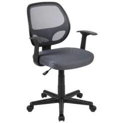 Emma And Oliver Mid-Back Mesh Swivel Ergonomic Task Office Chair - Arms -Emma And Oliver GUEST 237830a0 c31a 481e b778 376f3127a107