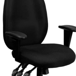 Emma And Oliver High Back Fabric 3-Paddle Ergonomic Swivel Office Chair Adjustable Arms -Emma And Oliver GUEST 23a16cb1 3ecd 44a9 b9ec 469f7a80678d