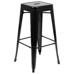Emma And Oliver 4 Pack 30" High Metal Indoor Bar Stool - Stackable Stool -Emma And Oliver GUEST 23a8da48 cca5 4aeb 9cc1 3bd5e7123b22