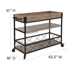 Emma And Oliver Light Oak Wood Kitchen Bar Cart, Stemware Rack And Locking Casters -Emma And Oliver GUEST 23e63120 9e58 426a 9ada a36cca3692ab