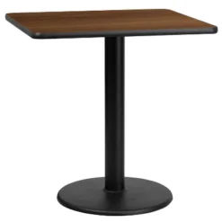 Emma And Oliver 30" Square Laminate Table Top With 18" Round Table Height Base -Emma And Oliver GUEST 24bbad15 99d2 465f 8921 11475c2f6219