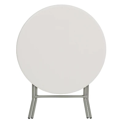 Emma And Oliver 2.63-Foot Round White Plastic Folding Banquet And Event Table 6 Emma And Oliver 2.63-Foot Round White Plastic Folding Banquet And Event Table - Image 6