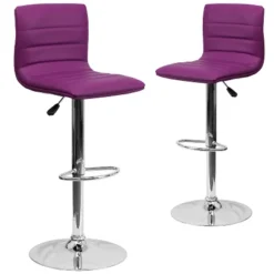 Emma And Oliver Modern Vinyl Adjustable Height Barstool With Horizontal Stitch Back, Set Of 2 33 Emma And Oliver Modern Vinyl Adjustable Height Barstool With Horizontal Stitch Back, Set Of 2 -Emma And Oliver GUEST 26d958a9 d970 4327 9476 9d2e2b686c01