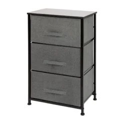 Emma And Oliver 3 Drawer Vertical Storage Dresser With Wood Top & Fabric Pull Drawers -Emma And Oliver GUEST 27139072 126f 40a9 8c01 f66abaa93bc5