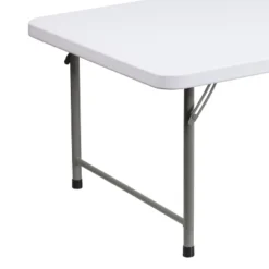 Emma And Oliver 4.93-Foot Kid's Granite White Plastic Folding Activity Table - Play Table -Emma And Oliver GUEST 275557f5 d678 49cf b82e d7e16fd13045