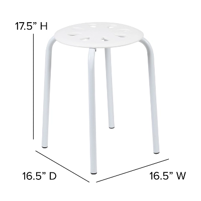 Emma And Oliver Plastic Nesting Stack Stools - School/Office/Home, 17.5"Height (5 Pack) 4 Emma And Oliver Plastic Nesting Stack Stools - School/Office/Home, 17.5"Height (5 Pack) - Image 4