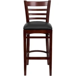 Emma And Oliver Ladder Back Wooden Restaurant Dining Barstool -Emma And Oliver GUEST 286c1ec0 7215 409a 8b0f b5770fca93dc