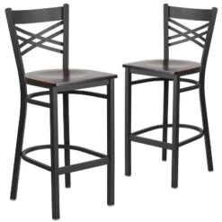 Emma And Oliver 2 Pack "X" Back Metal Restaurant Barstool -Emma And Oliver GUEST 28889743 0b00 4e4a 9da1 6e78ab172467