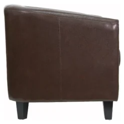 Emma And Oliver Leather Lounge Chair With Sloping Arms -Emma And Oliver GUEST 29ac2aa6 b338 4e7e b6c9 e8cd2434bef9