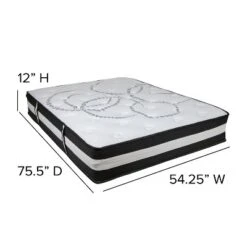 Emma And Oliver 12" Mattress & Gel Memory Foam Topper Bundle Set -Emma And Oliver GUEST 29bc5bf7 cce3 4ca4 8232 95e6fb60974e