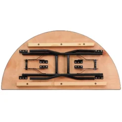 Emma And Oliver 4-Foot Half-Round Wood Folding Banquet Table - Event & Catering Table 14 Emma And Oliver 4-Foot Half-Round Wood Folding Banquet Table - Event & Catering Table -Emma And Oliver GUEST 29e863e8 9b8f 40fb bb20 1c4bc903ab00