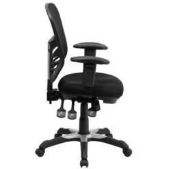 Emma And Oliver Mid-Back Black Mesh Multifunction Ergonomic Office Chair With Adjustable Arms -Emma And Oliver GUEST 2a7bc50b a498 4c74 8189 c539c337989a