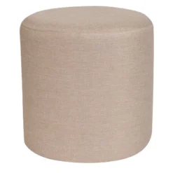 Emma And Oliver Upholstered Round Ottoman Pouf -Emma And Oliver GUEST 2a91435d 75c6 47f2 b3e7 374395446c46