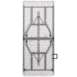 Emma And Oliver 6-Foot Bi-Fold Plastic Banquet And Event Folding Table With Handle -Emma And Oliver GUEST 2ade32f0 b775 4e8b a71d a91232144cac