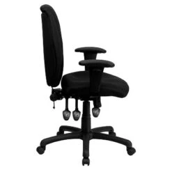 Emma And Oliver High Back Fabric 3-Paddle Ergonomic Swivel Office Chair Adjustable Arms -Emma And Oliver GUEST 2ca643fa 3b53 43dc 80d1 3a508d77048f