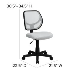 Emma And Oliver Mid-Back Mesh Swivel Task Office Chair With Curved Square Back -Emma And Oliver GUEST 2dc50144 cb62 4a11 8f5c 6e338f8791bf