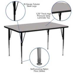 Emma And Oliver 24x60 Rectangle HP Laminate Adjustable Activity Table 15 Emma And Oliver 24x60 Rectangle HP Laminate Adjustable Activity Table -Emma And Oliver GUEST 2dcd0927 d0a0 4810 a6be be7727b5b27e