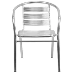 Emma And Oliver 4 Pack Heavy Duty Commercial Aluminum Indoor-Outdoor Slat-Back Stack Chair -Emma And Oliver GUEST 3032eb96 bb67 4604 a6f8 147df535e577