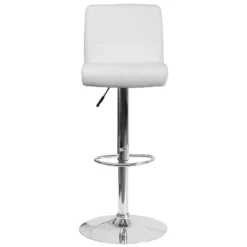 Emma And Oliver Swivel Rolled Seat Adjustable Height Barstool With Chrome Base -Emma And Oliver GUEST 30a7b8e6 0549 4226 a7f3 add682725e4f