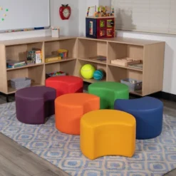 Emma And Oliver Soft Seating Flexible Moon For Classrooms - 12" Seat Height -Emma And Oliver GUEST 3160cb93 2490 4d48 8ccb 22908b858c15