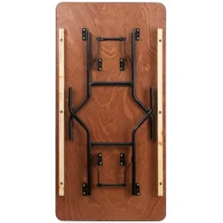 Emma And Oliver 5-Foot Rectangular Wood Folding Banquet Table With Clear Coated Finished Top 14 Emma And Oliver 5-Foot Rectangular Wood Folding Banquet Table With Clear Coated Finished Top -Emma And Oliver GUEST 316fbccf ca52 479d acbe 71867b136dfa