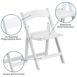 Emma And Oliver 2 Pack Kids White Resin Folding Event Party Chair With Vinyl Padded Seat -Emma And Oliver GUEST 324162cb 19c4 4dd2 89f0 6cb9efbb2946