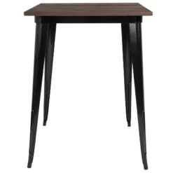 Emma And Oliver 31.5" Square Wood/Metal Indoor Bar Height Table -Emma And Oliver GUEST 32d5a5fd 24cf 4d2d a184 8b777e5c0816