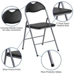 Emma And Oliver 4 Pack Black Vinyl Padded Metal Folding Chair Home Office 12 Emma And Oliver 4 Pack Black Vinyl Padded Metal Folding Chair Home Office -Emma And Oliver GUEST 33132892 f487 4cfd 8674 eb6bd6c206f8