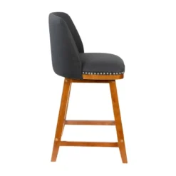 Emma And Oliver Upholstered Mid-Back Stools With Nailhead Accent Trim & Wood Frames 22 Emma And Oliver Upholstered Mid-Back Stools With Nailhead Accent Trim & Wood Frames -Emma And Oliver GUEST 334a1424 98cd 408e a617 c41602c162ae