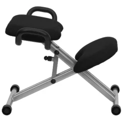 Emma And Oliver Ergonomic Kneeling Office Chair With Handles In Black Fabric -Emma And Oliver GUEST 3422b894 764f 4bba 8015 01e7026f8a8a