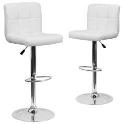 Emma And Oliver 2 Pack Contemporary Quilted Vinyl Adjustable Height Barstool With Chrome Base -Emma And Oliver GUEST 342ae5ec bc9d 4b78 a72d 331c657d92f1