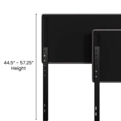 Emma And Oliver Modern Upholstered Headboard With Horizontal Line Stitching And Adjustable Height Rails -Emma And Oliver GUEST 348ebca8 ef0c 420a b8ca bcbf494e294d