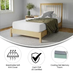 Emma And Oliver CertiPUR-US Certified Memory Foam Mattress Infused With Charcoal & Green Tea Cooling Gel -Emma And Oliver GUEST 3558f1db b956 4cda 8626 821fd122d14d