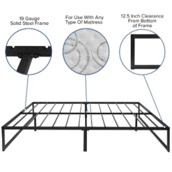 Emma And Oliver 14" Platform Bed Frame & 12" Mattress In A Box - No Box Spring Required -Emma And Oliver GUEST 35abfdb3 d790 4eac aea3 dcc8866caa6f