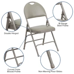 Emma And Oliver 4 Pack Home & Office Easy-Carry Party Events Padded Folding Chair 25 Emma And Oliver 4 Pack Home & Office Easy-Carry Party Events Padded Folding Chair -Emma And Oliver GUEST 38746faf f0db 4741 a90a b32fb992eaae