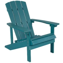 Emma And Oliver All-Weather Adirondack Chair In Faux Wood -Emma And Oliver GUEST 3921bd3d 025e 451e b91d c901f971d9dd