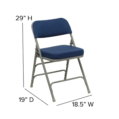Emma And Oliver 4 Pack Home & Office 18.5"W Party Events Padded Metal Folding Chair 2 Emma And Oliver 4 Pack Home & Office 18.5"W Party Events Padded Metal Folding Chair - Image 2