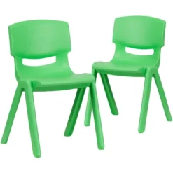 Emma And Oliver 2 Pack Plastic Stack School Chair With 13.25"H Seat, K-2 School Chair -Emma And Oliver GUEST 3931975a 7514 4403 b107 611a19073f5d