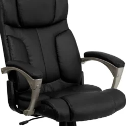 Emma And Oliver High Back Folding Black LeatherSoft Executive Swivel Office Chair With Arms -Emma And Oliver GUEST 39814f63 20b7 4dee ac32 3c43a8d39b24