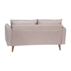 Emma And Oliver Upholstered Mid-Century Modern Pocket Spring Loveseat With Wooden Legs And Removable Back Cushions -Emma And Oliver GUEST 39c11754 4793 40b5 a741 4d9ae3a41b2a