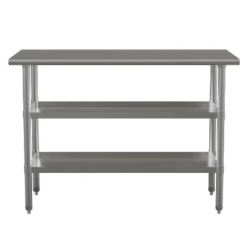 Emma And Oliver NSF Certified Stainless Steel 18 Gauge Work Table With 2 Undershelves -Emma And Oliver GUEST 3a62fdee 8450 4346 9a22 24ef1731a4a9