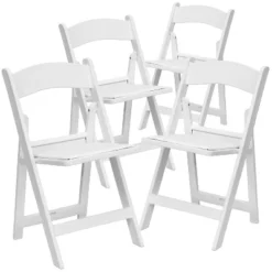 Emma And Oliver Set Of 4 800 Lb Weight Capacity Indoor/Outdoor Resin Folding Chairs -Emma And Oliver GUEST 3a78d6fe c7bb 4e01 830a 6f0a616a05c3